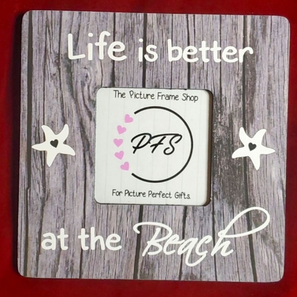 NWOT Gray Picture Frame - Life is Better at‎ the Beach